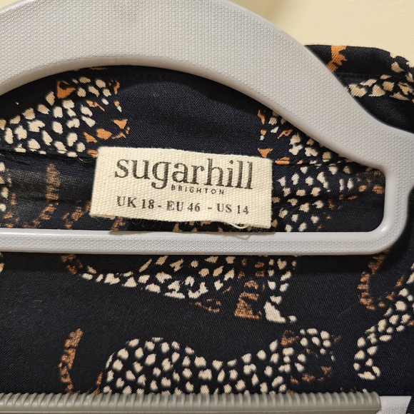 Sugarhill Shirt Dress Dessie With Leopard Spots Size 14 Excellent Condition - Picture 6 of 10